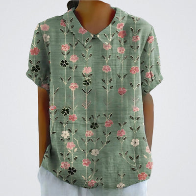 Green Floral Print