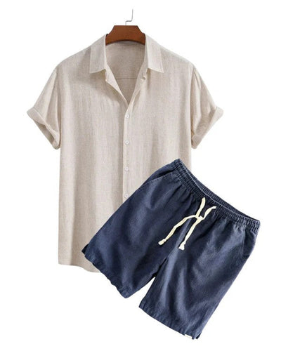 Beige and Blue