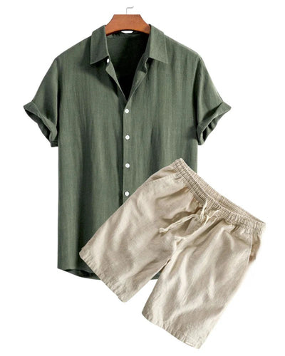 Dark Green and Beige